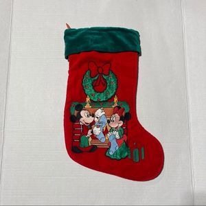 Disney Mickey & Minnie Christmas Stocking Vintage